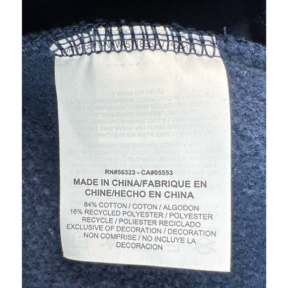 Jordan Michigan Wolverines 465 Icon Fleece Crew Sweatshirt Blue Jumpman Mens L - Picture 8 of 9